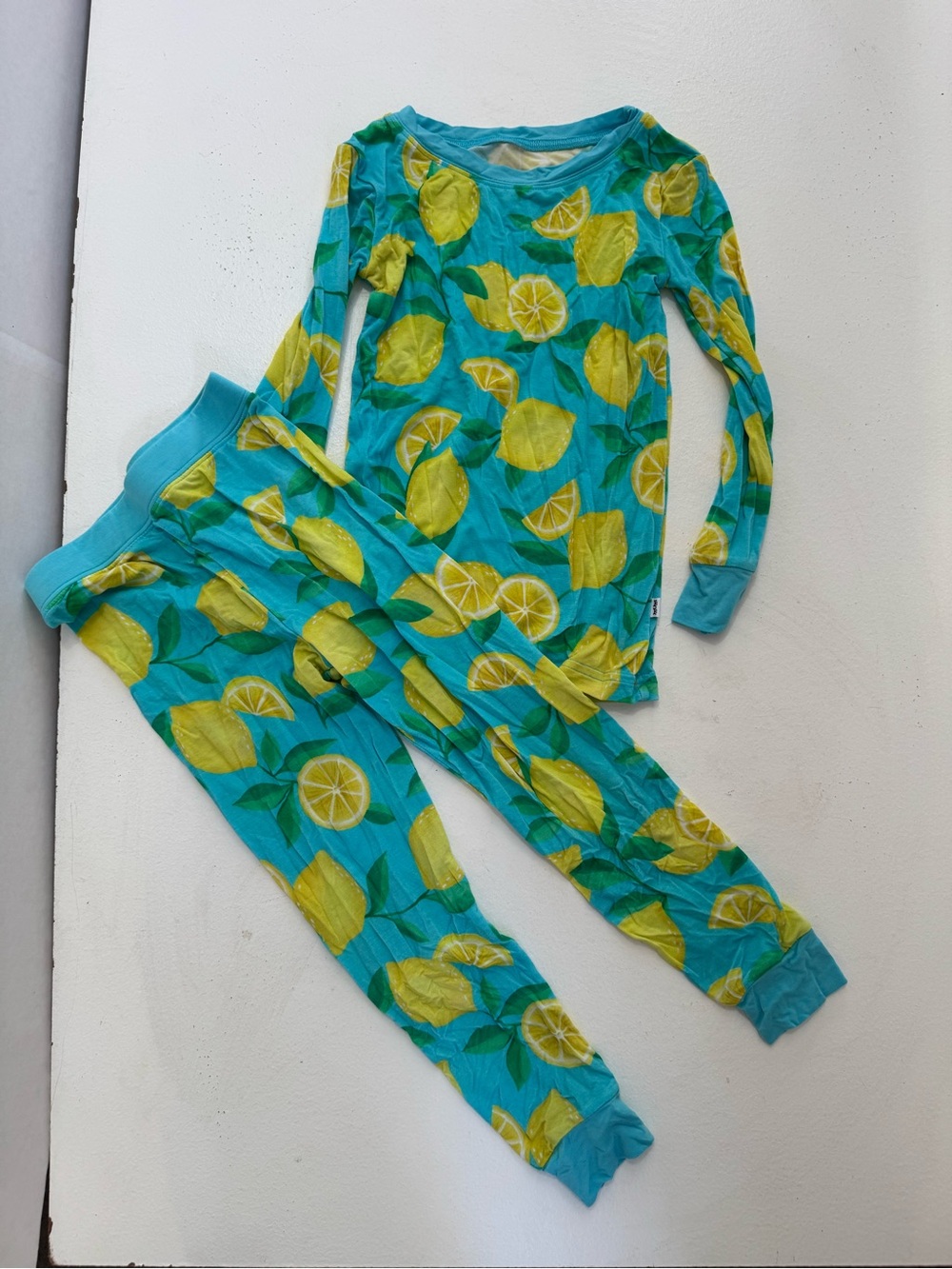 Little Sleepies Sunny Citrus two-piece long-sleeve pajama set size 3T
